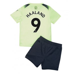Manchester City Erling Haaland #9 babykläder Tredje Tröja barn 2022-23 Korta ärmar (+ Korta byxor)